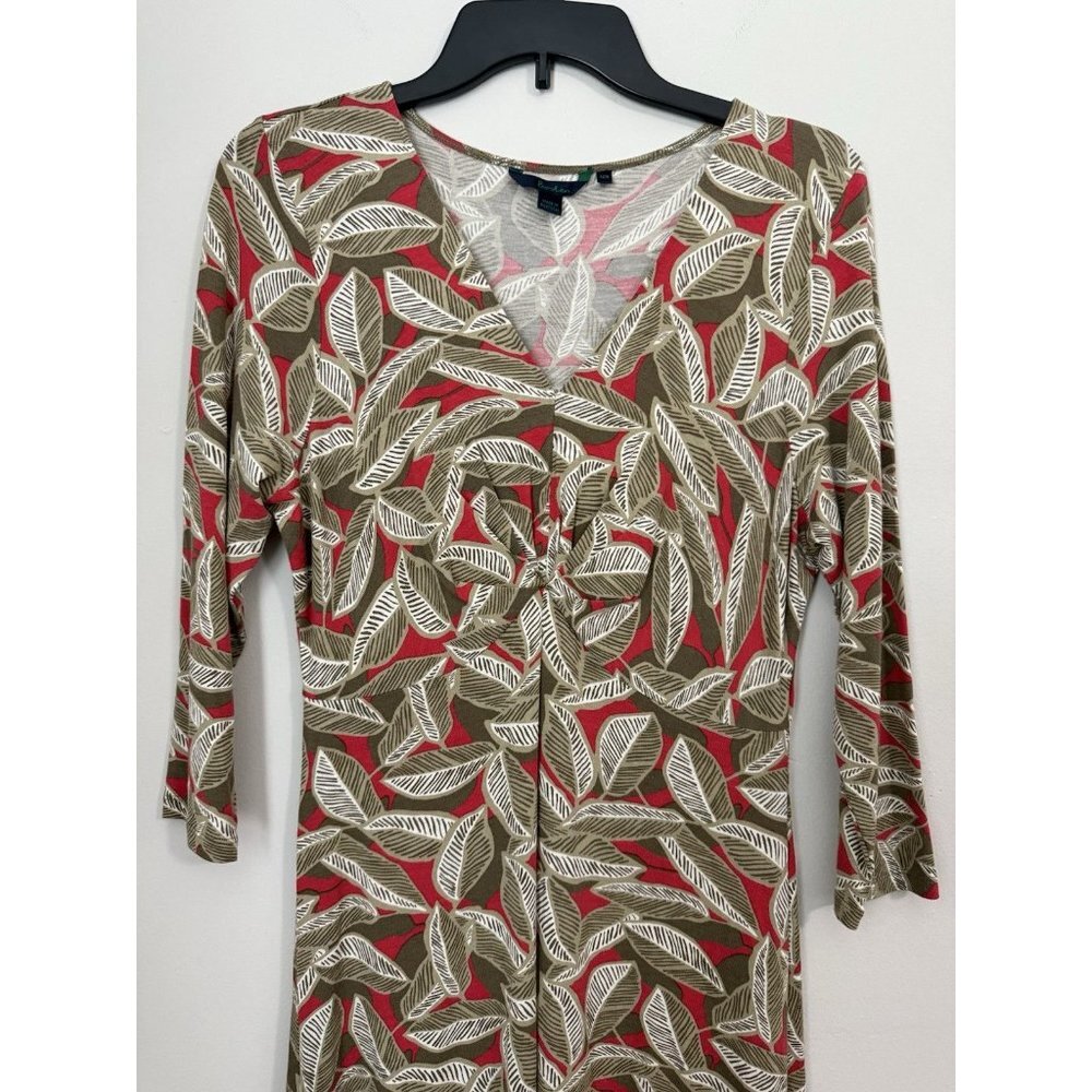 Boden Women's Jersey Knit Twist Front Leaf Design Size 12R Casual, Career, Event - Picture 2 of 11